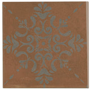 Marazzi Moroccan Concrete 8" x 8" Deco Aziza - Terra Cotta