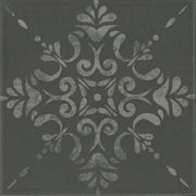 Marazzi Moroccan Concrete 8" x 8" Deco Aziza - Charcoal
