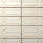 Marazzi Terramater 3.5" x 15" Wave Crest Glossy Vanilla