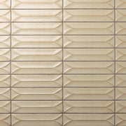 Marazzi Terramater 3.5" x 15" Wave Crest Glossy Dune