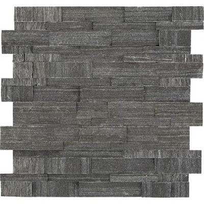 Daltile Stacked Stone 6" x 24" Stacked Macau Black