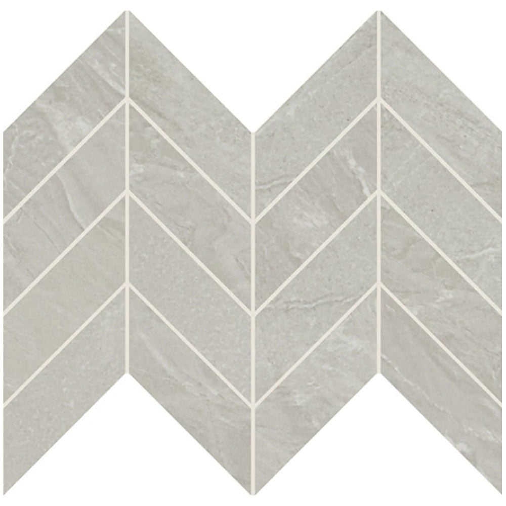 Daltile Vertuo 2" x 5" Chevron, Mosaic Microban 12" x 12" Maestro
