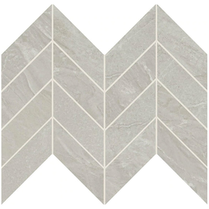 Daltile Vertuo 2" x 5" Chevron, Mosaic Microban 12" x 12" Maestro