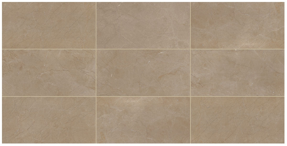Marazzi Classentino Marble 8" x 24" Textured Corinth Beige