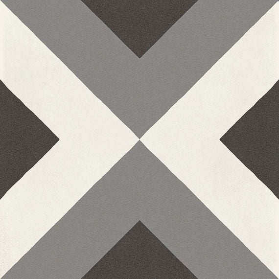 Marazzi D Segni 8" x 8" Deco Double Diamond Smoke Blend