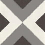 Marazzi D Segni 8" x 8" Deco Double Diamond Smoke Blend