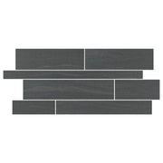 Marazzi Sabbia Marmo 12" x 24" Random Interlocking, Stepwise Black