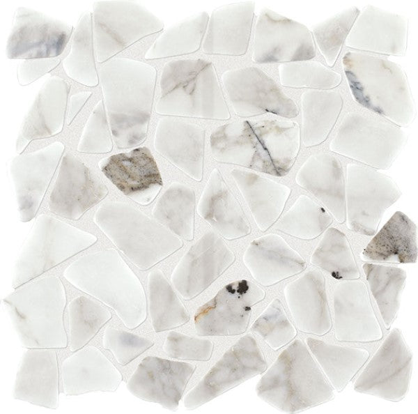 Daltile Marble 12" x 12" River Pebble Venetian Calacatta