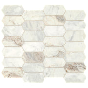 Daltile Marble 2" x 4" Elongated Hexagon Daphne White
