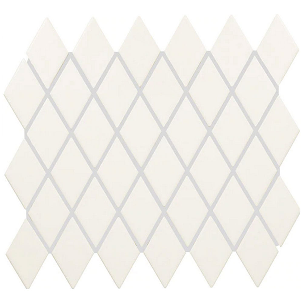 Daltile Color Wheel Retro 2" x 3" Harlequin Mosaic 12" x 13" Matte Matte Arctic White