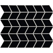Daltile Color Wheel Retro 2" x 3" Chevron Mosaic 11" x 13" Matte Matte Black