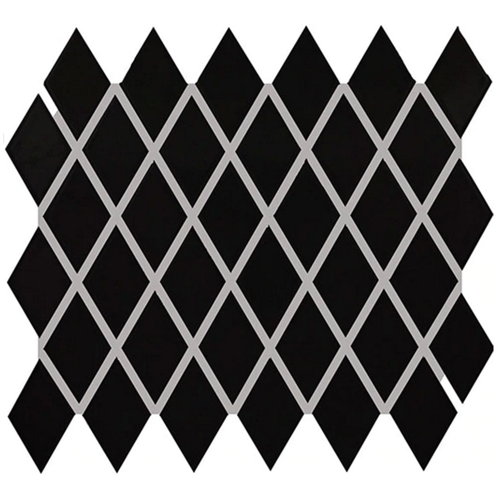 Daltile Color Wheel Retro 2" x 3" Harlequin Mosaic 12" x 13" Matte Matte Black