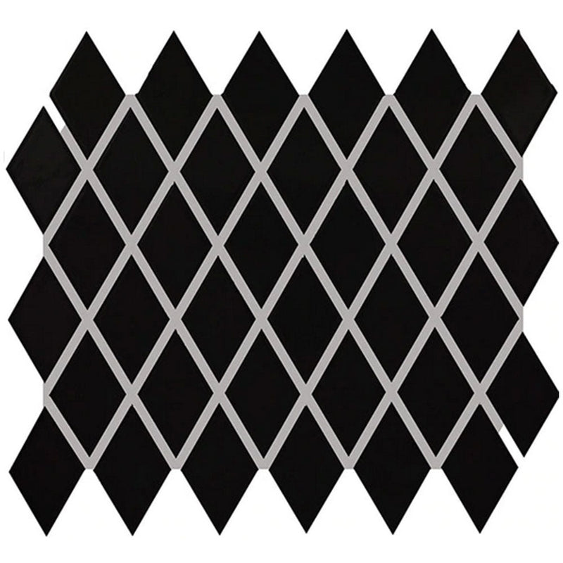 Daltile Color Wheel Retro 2" x 3" Harlequin Mosaic 12" x 13" Matte Matte Black