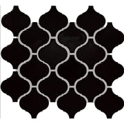 Daltile Color Wheel Retro 3" x 3" Arabesque Mosaic 11" x 12" Matte Matte Black