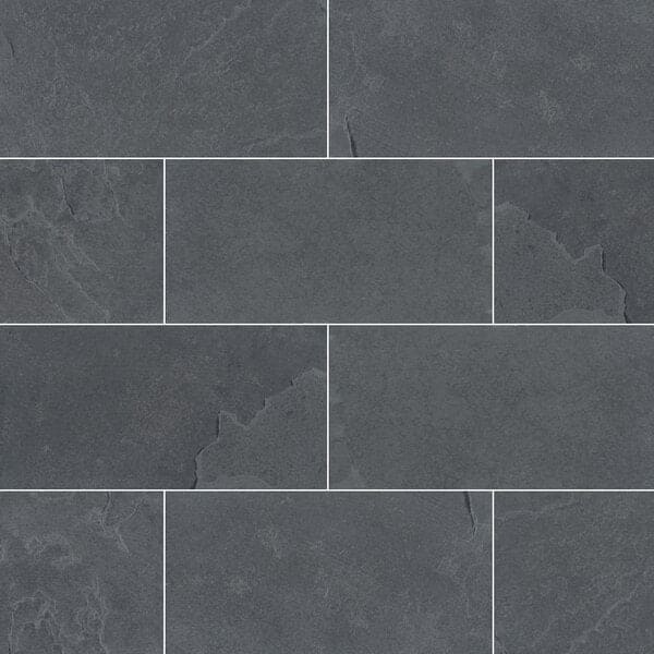 MS International Slate And Quartzite 4" x 12" Gauged Montauk Black
