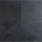 MS International Slate And Quartzite 12" x 12" Honed Montauk Black