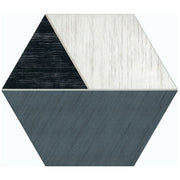 Daltile Bee Hive Medley 8.5" x 10" Deco Multiplex Black/White
