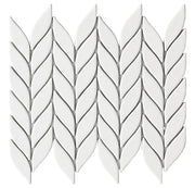 Emser Mythos 11"x13" Petal Mosaic 1.6"X4" White