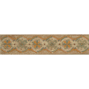 Bedrosians Cotto Nature 3" x 14" Deco Tira Sandro Hand Painted Liner