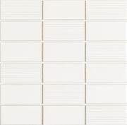 Emser Nagara 11"x11" Stacked Mosaic1.8"X3.75" Polished White