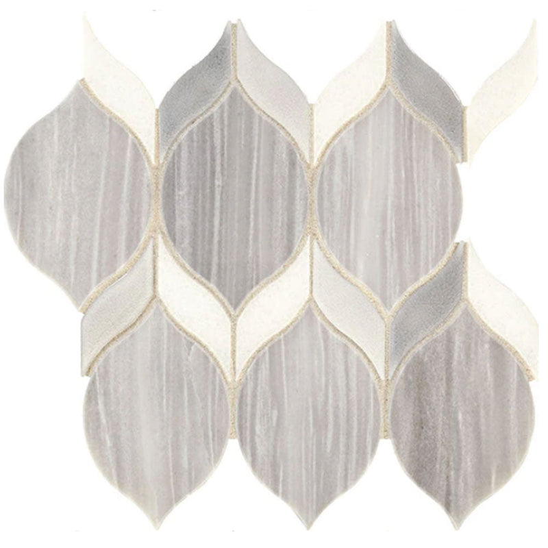 Daltile Fonte 10" x 8" Double Leaf Nautical Grey Blend