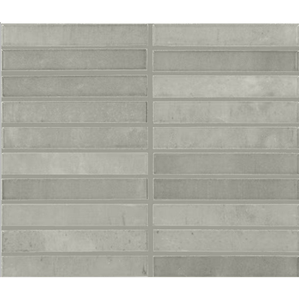 Daltile Miramo 1" x 6" Straight Joint Mosaic 12" x 10" Oyster