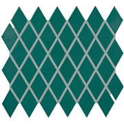 Daltile Color Wheel Retro 2" x 3" Harlequin Mosaic 12" x 13" Glossy Peacock