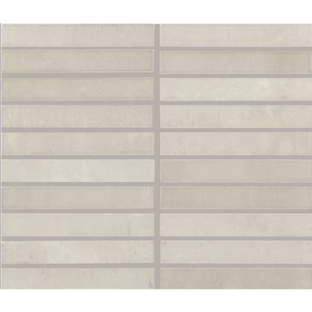 Daltile Miramo 1" x 6" Straight Joint Mosaic 12" x 10" Pearl