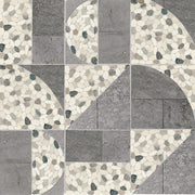 Daltile Pebble Oasis 12" x 12" Art Deco Pebble Coal