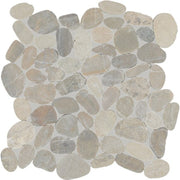 Daltile Pebble Oasis 13" x 13" Flat Pebble Coal