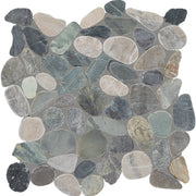 Daltile Pebble Oasis 13" x 13" Flat Pebble Coastal