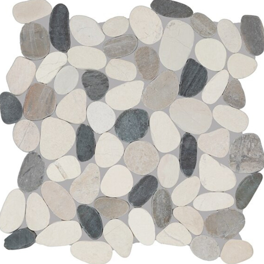 Daltile Pebble Oasis 13" x 13" Flat Pebble Harbor