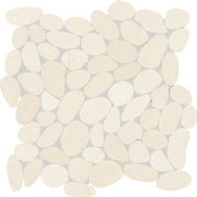 Daltile Pebble Oasis 13" x 13" Flat Pebble Icicle