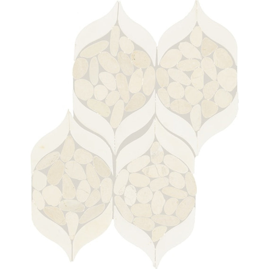 Daltile Pebble Oasis 15" x 12" Petal Pebble Icicle