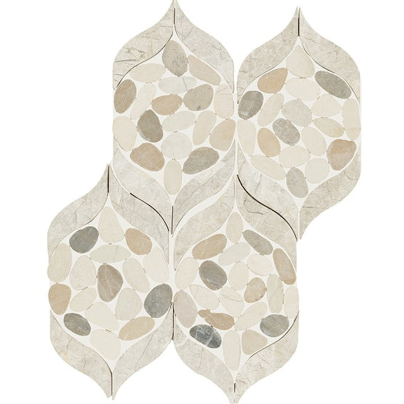 Daltile Pebble Oasis 15" x 12" Petal Pebble Seashell