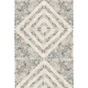 Daltile Pebble Oasis 12" x 12" Striped Pebble Coal