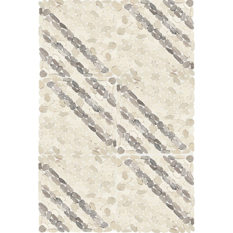 Daltile Pebble Oasis 12" x 12" Striped Pebble Seashell