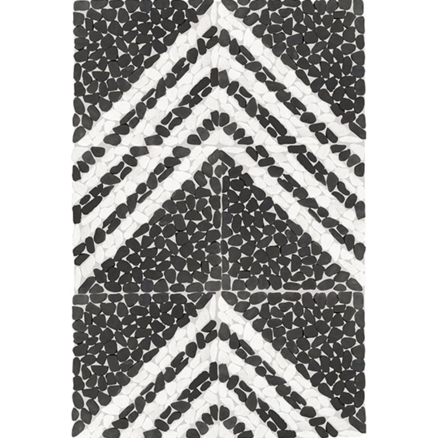 Daltile Pebble Oasis 12" x 12" Striped Pebble Stark