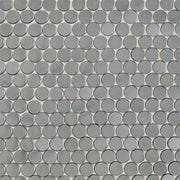 Daltile Metallica 1" x 1" Penny Rounds Mosaic 12" x 12" Br Stainless St