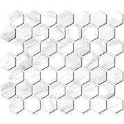 Daltile Perpetuo 1.5" Hexagon Mosaic 14" x 12" Brilliant White