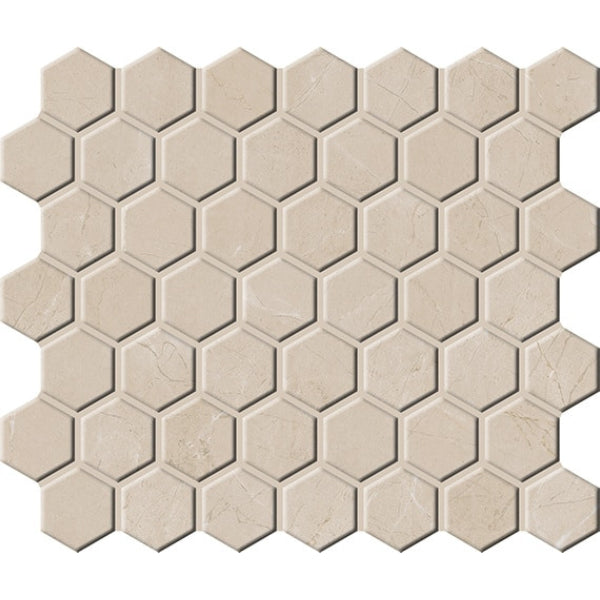 Daltile Perpetuo 1.5" Hexagon Mosaic 14" x 12" Elegant Beige