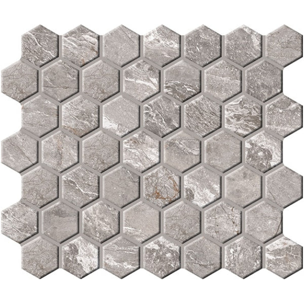 Daltile Perpetuo 1.5" Hexagon Mosaic 14" x 12" Eternal Grey