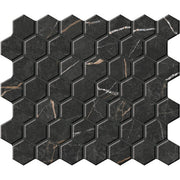 Daltile Perpetuo 1.5" Hexagon Mosaic 14" x 12" Infinite Black