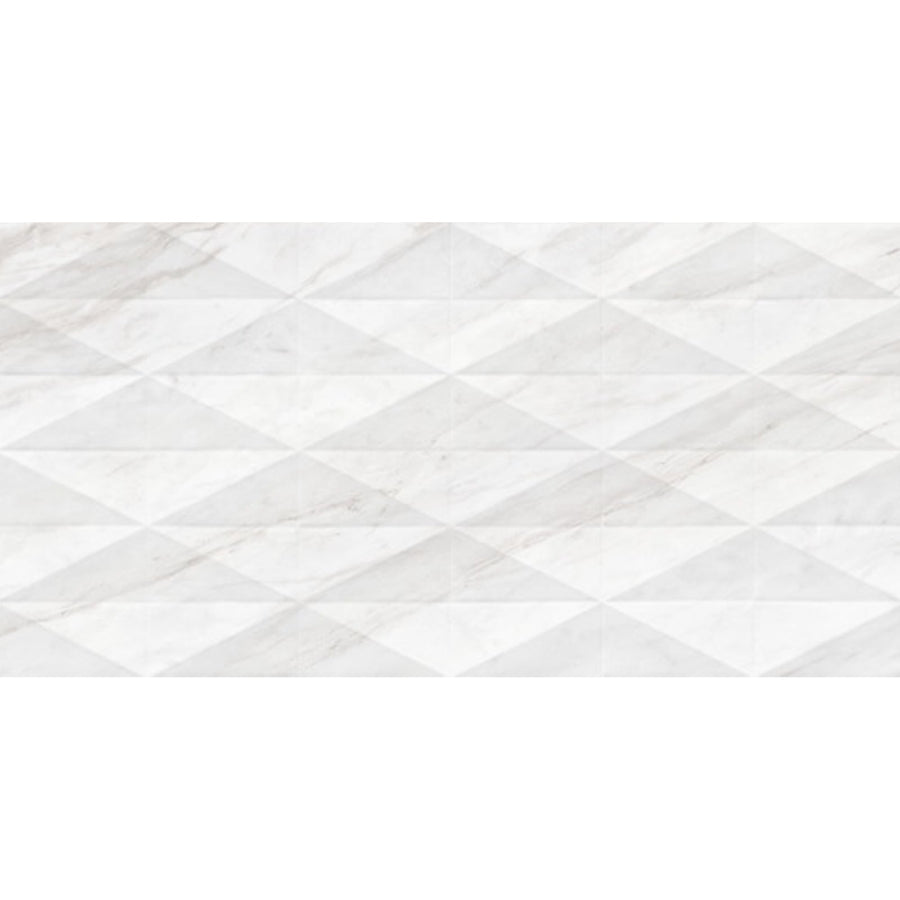 Daltile Perpetuo 12" x 24" Geometric Timeless White