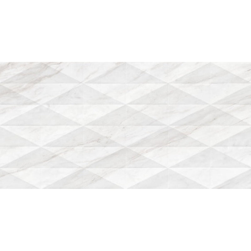 Daltile Perpetuo 12" x 24" Geometric Timeless White