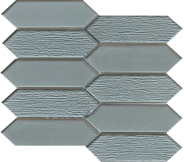 Emser Picket 9"x11" Picket Mosaic 1.81"X6.30" Blue