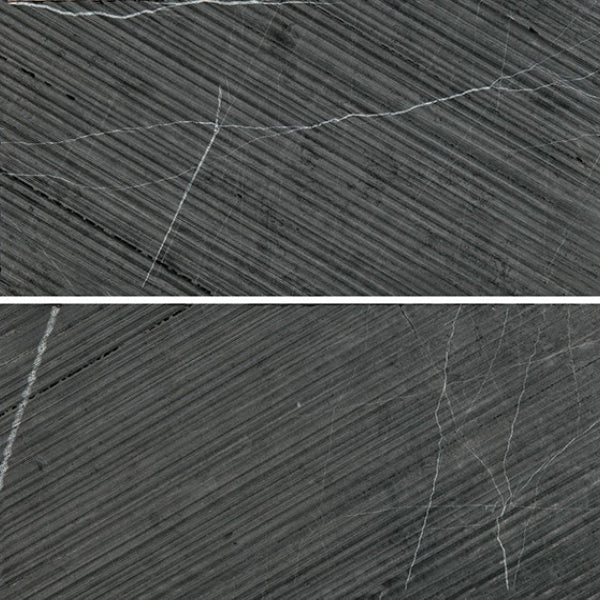 Daltile Pietra Divina 6" x 12" Bamboo Mosaic 12" x 12" Nero Marquina