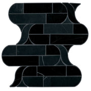 Daltile Pietra Divina 12" x 11" Cupola Nero Marquina