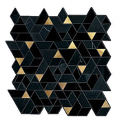 Daltile Pietra Divina 14" x 14" Spectrum Nero Marquina Black Blend