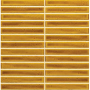 Marrazi Cotto Revival 12" x 12" Mosaic 1" x 6" Stacked Pollen Crackle